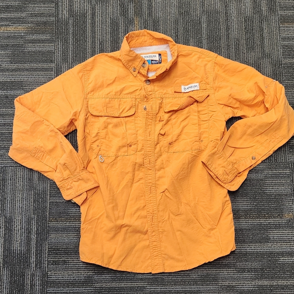 Magellan Outdoors Men's Vibrant Orange Shirt